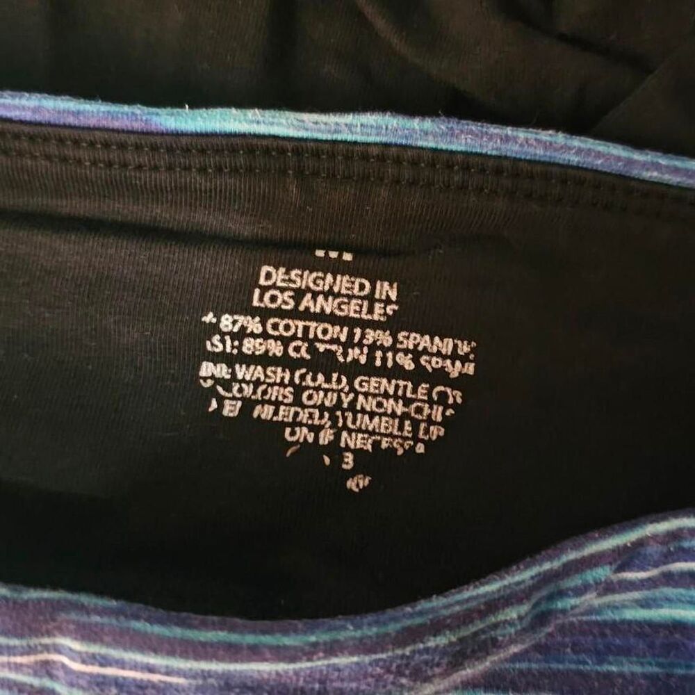 Y2K 2000s Blue Heather band sporty flare leggings - Picture 6 of 6